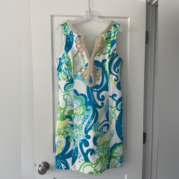 Lilly Pulitzer Dresses & Skirts - EUC Lilly Pulitzer Janice Shift in Crystal Coast Size 12